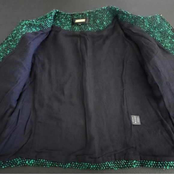 Greylin Women’s Zip-up Cropped Blazer, Green/Black, Small - Picture 4 of 9